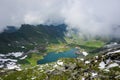 Balea Lake and Transfagarasan mountain road Royalty Free Stock Photo